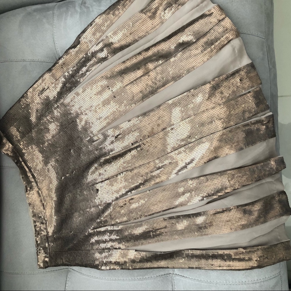 BCBG Sequin Pleated Skirt